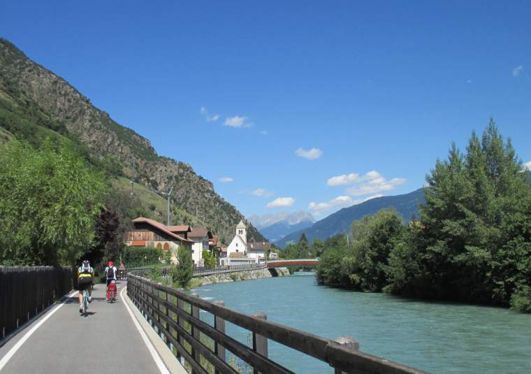 Bike path along river