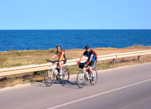 Biking by sea, closer